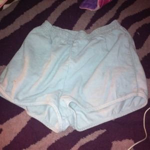 American apparel baby blue corduroy shorts