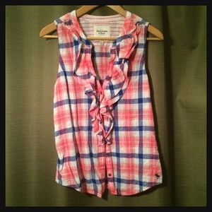 ⚡️SALE⚡️ Plaid Button Down Tank Top