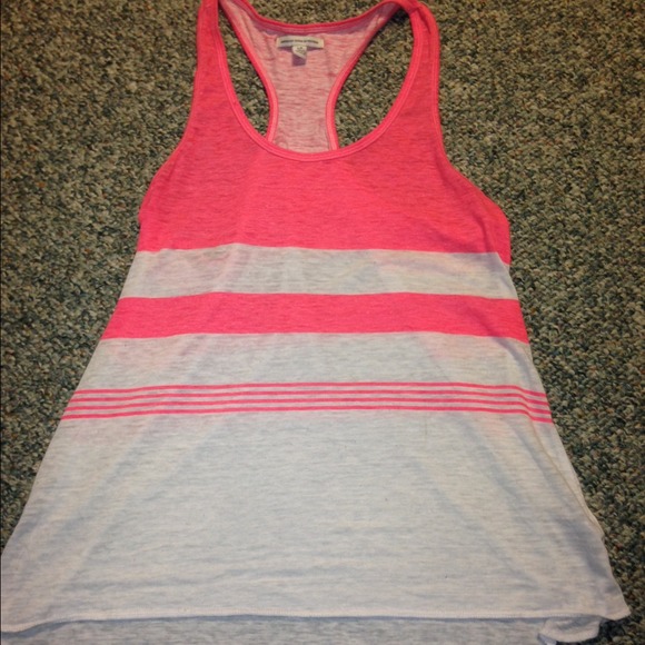 Neon pink and white tank