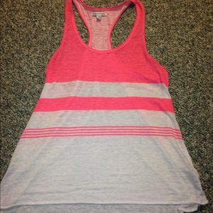 Neon pink and white tank