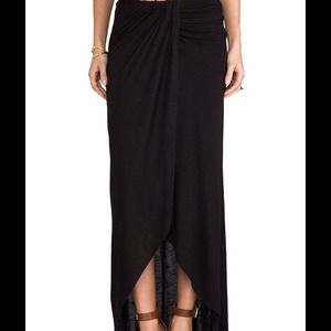 FREE PEOPLE Long Black Tulip Skirt