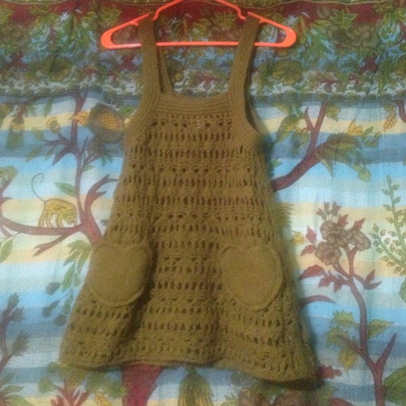 Green Knitted Heart Dress