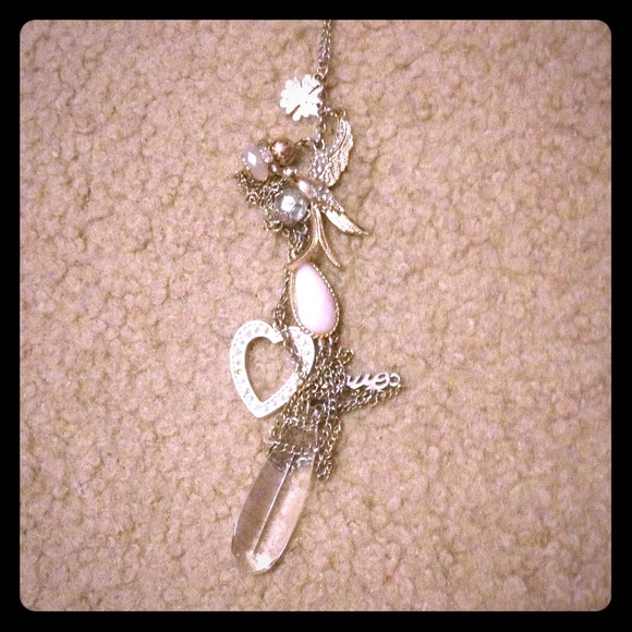 Long charm necklace