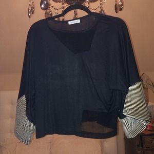 Black long sleeve top