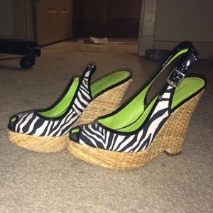 Zebra print Banana Republic wedges