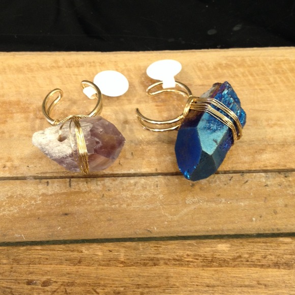 New druzy adjustable rings