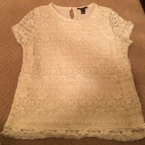 Forever 21 LACED SHORT SLEEVE