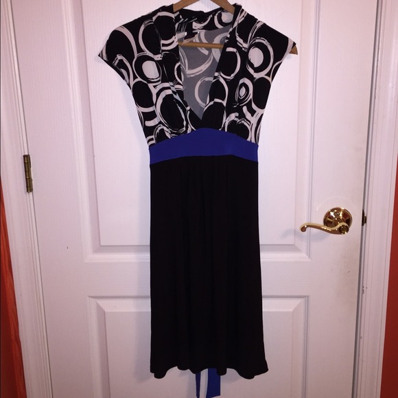 Black and Blue wrap dress! - Picture 1 of 1