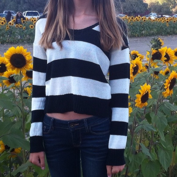 Striped brandy sweater