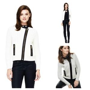 Club Monaco Amalia Cabled Sweater Jacket