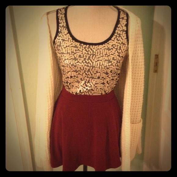 Sequence tank top with a sheer back.