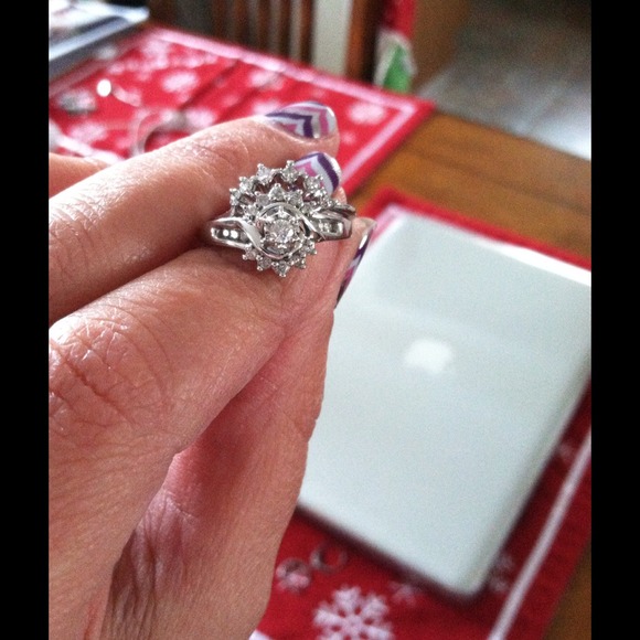 Diamond and white gold ring