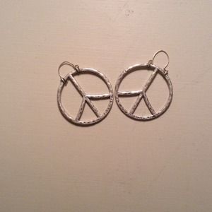 Lucky Brand Peace Sign Earrings