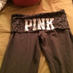 Grey PINK yoga pants.