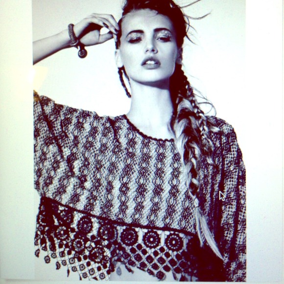 Brand new Free People Crochet pullover sweater