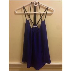 Navy spaghetti strap chic top!