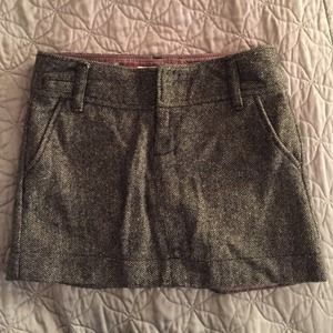 Tweed Mini Skirt with Gold Thread