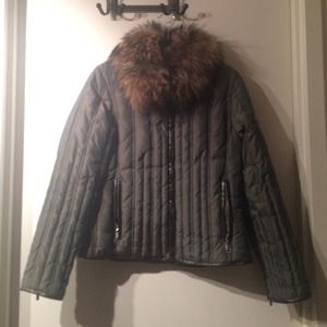 Michael Kors down jacket with raccoon fur