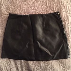 Vegan Leather Mini Skirt