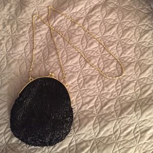 Beaded Black Evening Bag