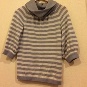 Striped cowl sweater