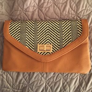 FINAL PRICE DROP! Black and Tan Convertible Clutch