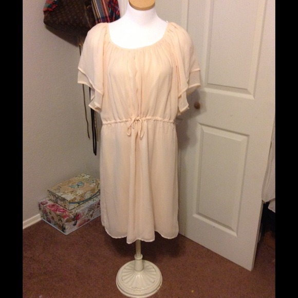 H&M light peach dress size 14
