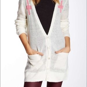 Wildfox White Label "love saves" cardigan