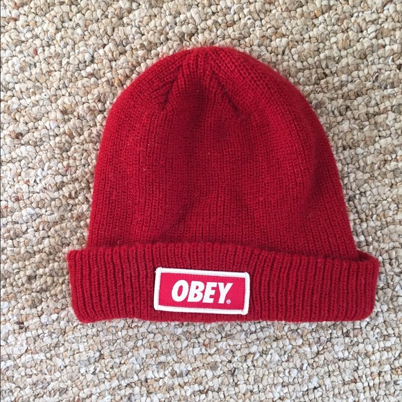 Obey Classic Red Beanie