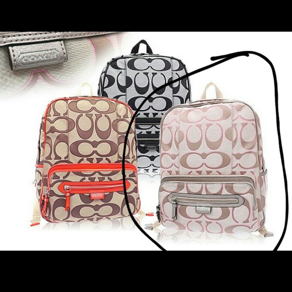 Pink Coach backpack main image 4