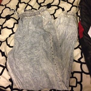 Denim joggers