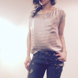 Silence + Noise Textured Silk T