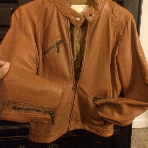 Michael Kors Leather Motto Jacket