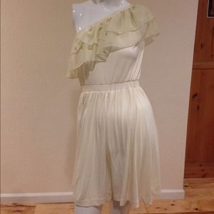 Ivory one shoulder dress