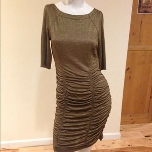 Gold BCBG dress