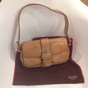 Tan all leather coach purse!