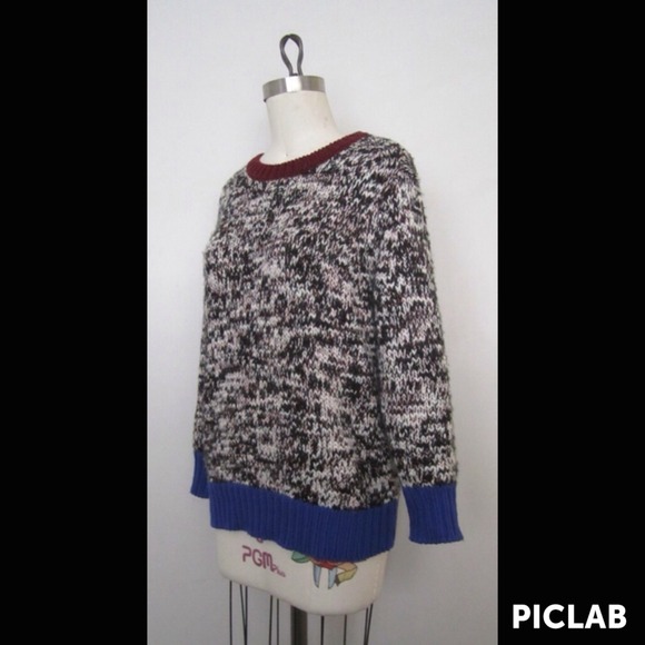 JCrew Colorblock Marled Sweater - Picture 2 of 4