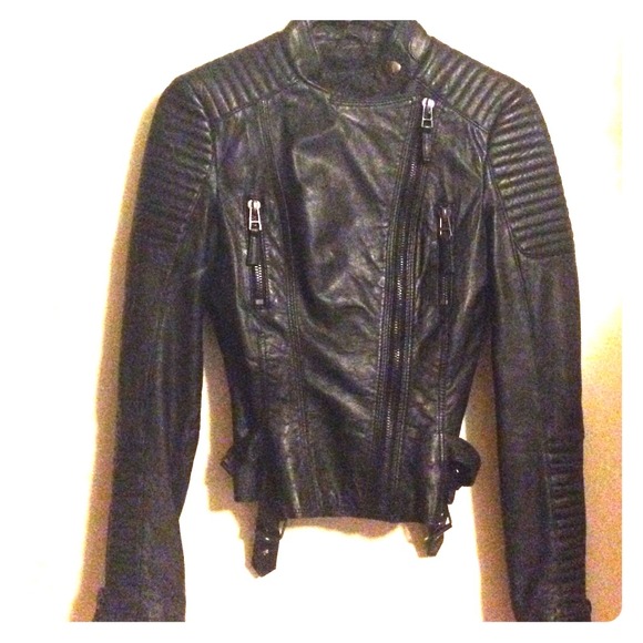 Zara Moto Leather Jacket XS