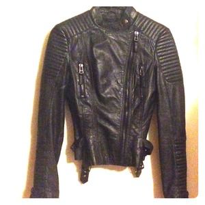 Zara Moto Leather Jacket XS