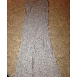 SOLD Gray maxi skirt with slit
