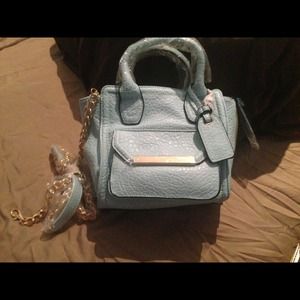 BRAND NEW baby blue Aldo hand held bag