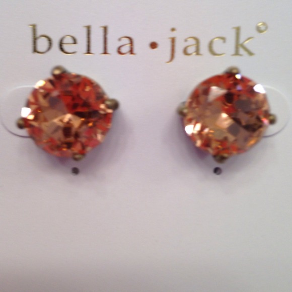 Bella Jack peach Crystal earrings