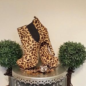 Vince Camuto Leopard Ankle Booties