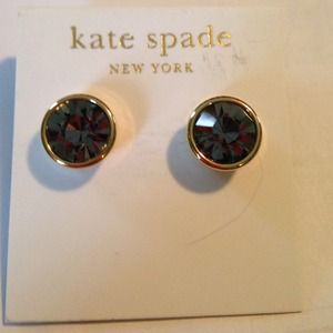 Kate Spade smoke crystal earrings
