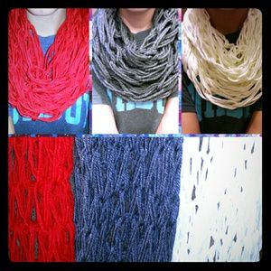 Arm knit scarves