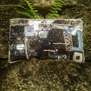 Aztec Sequin Clutch