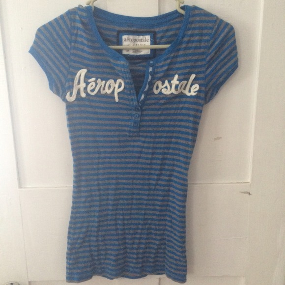 Aeropostale striped graphic tee - Picture 1 of 1