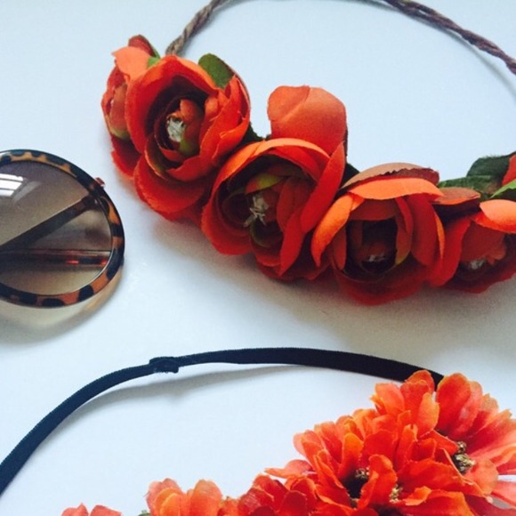 Orange flower crown