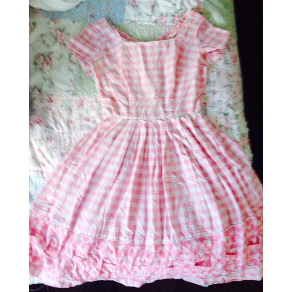Authentic Vintage Pink and White Gingham dress