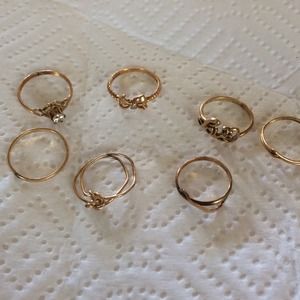 Gold wire rings